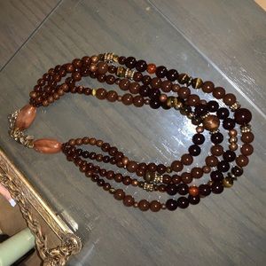 Amber multi layered necklace